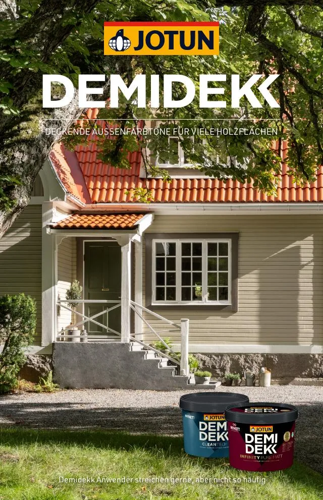 Frontseite: DemiDekk Broschüre mit Farbtonkarte