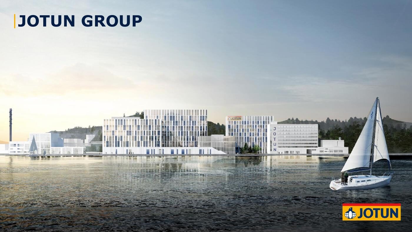 Die JOTUN Konzernzentrale in Sandefjord, Norwegen